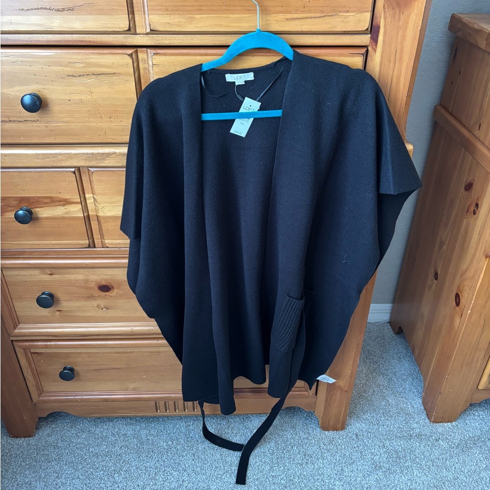 LOFT Black Shrug Sweater Casual Knit
